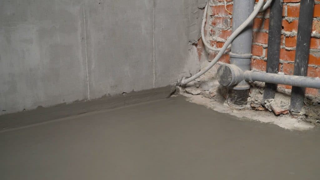 Sealed concrete floor