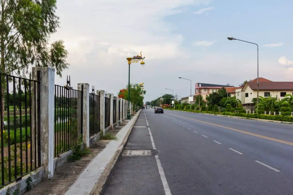 Fence with concrete posts