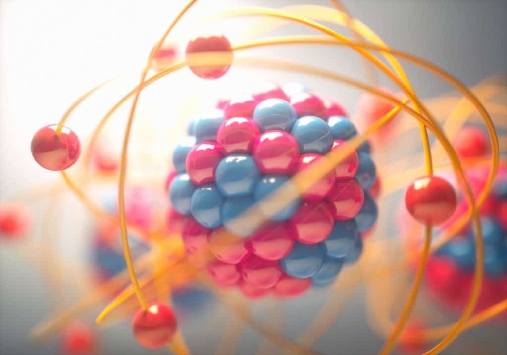 Artistic view of atomic structures