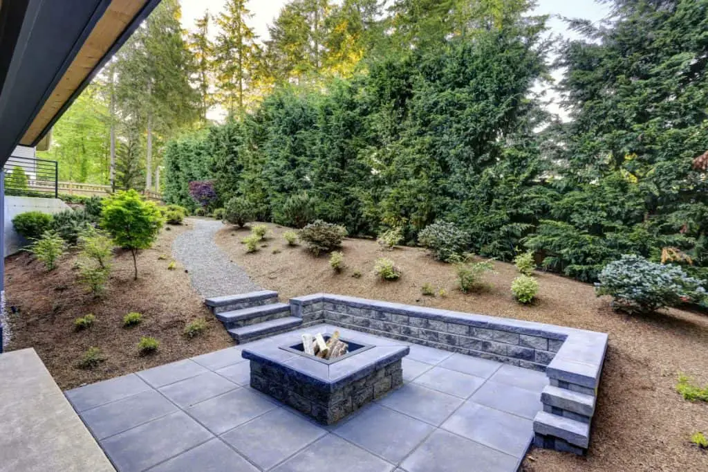 Beautiful concrete patio