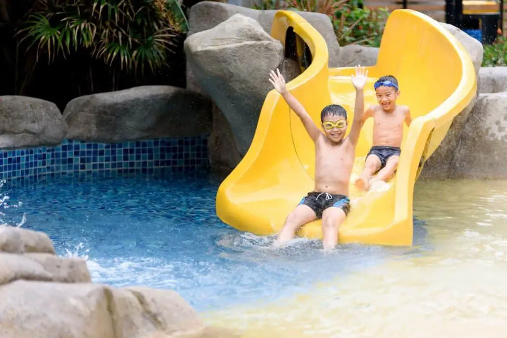 A pool slide
