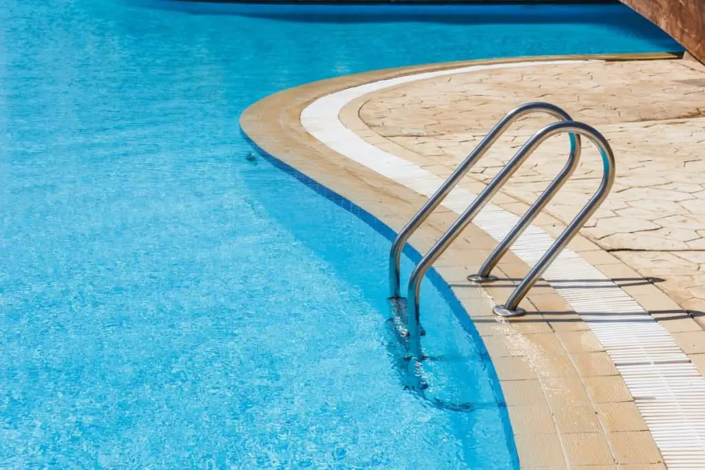 A creative looking pool deck