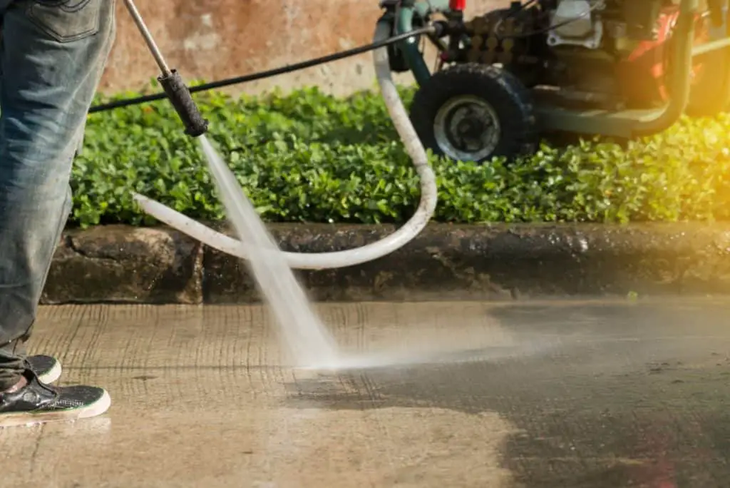 Cleaning concrete before sealing it