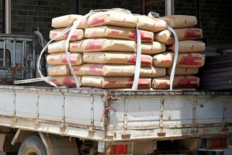 Transporting concrete home with truck