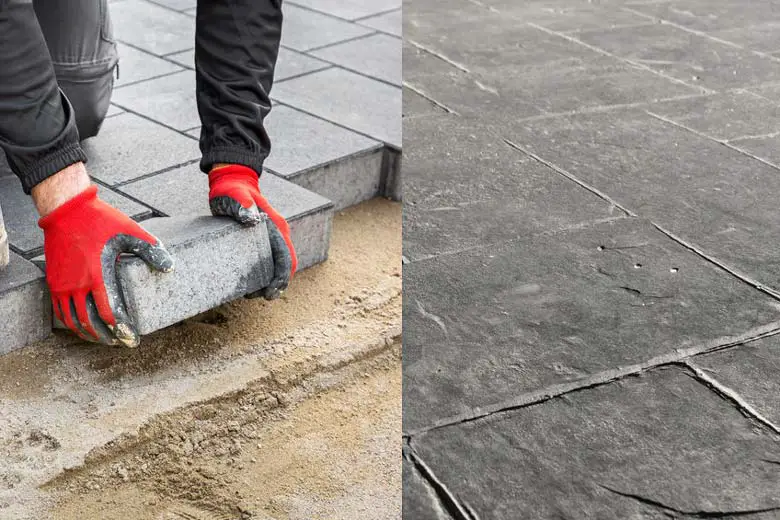 Pavers vs stamped concrete